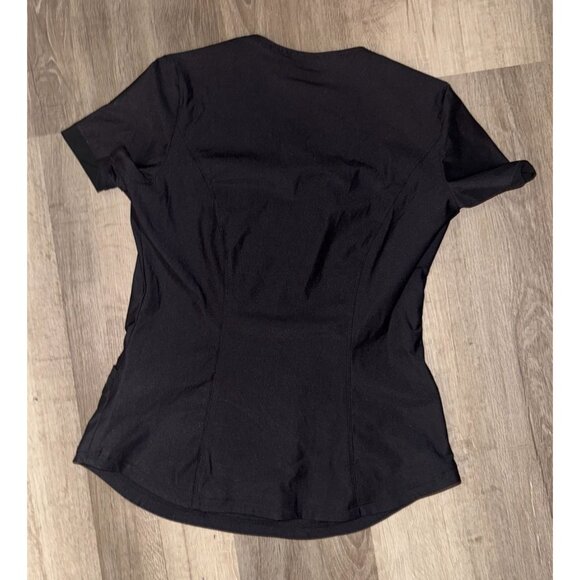 Black Cherokee Form Scrub Top S V-Neck Short Sleeve Medical Uniform - Picture 5 of 6